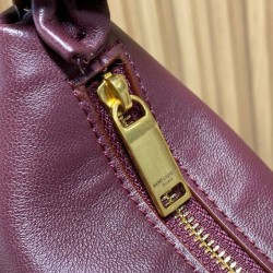 Replica Borsa a tracolla hobo Amalia YSL Saint Laurent Borgogna Imitazione