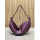 Replica Borsa a tracolla hobo Amalia YSL Saint Laurent Borgogna Imitazione