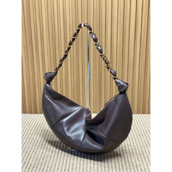 Replica Borsa a tracolla hobo Amalia YSL Saint Laurent caffè False Online Replica Borsa a tracolla hobo Amalia YSL Saint Laurent caffè Imitazione