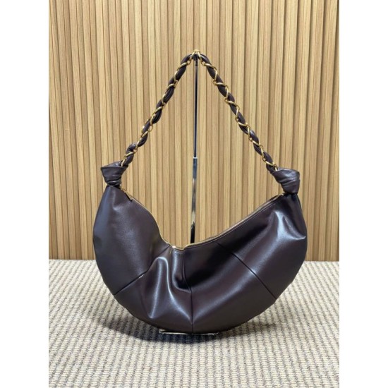 Replica Borsa a tracolla hobo Amalia YSL Saint Laurent caffè False Online Replica Borsa a tracolla hobo Amalia YSL Saint Laurent caffè Imitazione