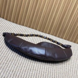 Replica Borsa a tracolla hobo Amalia YSL Saint Laurent caffè Imitazione