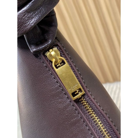 Replica Borsa a tracolla hobo Amalia YSL Saint Laurent caffè False Online Replica Borsa a tracolla hobo Amalia YSL Saint Laurent caffè Imitazione