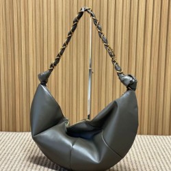 Replica Borsa a tracolla hobo Amalia YSL Saint Laurent cachi scuro Imitazione