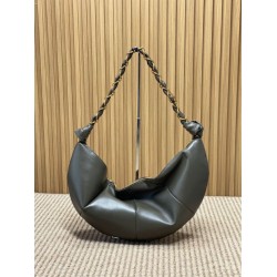 Replica Borsa a tracolla hobo Amalia YSL Saint Laurent cachi scuro Imitazione