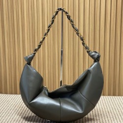 Replica Borsa a tracolla hobo Amalia YSL Saint Laurent cachi scuro Imitazione