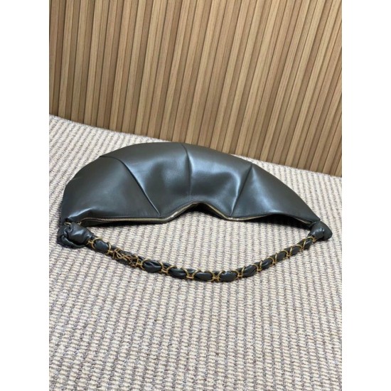 Replica Borsa a tracolla hobo Amalia YSL Saint Laurent cachi scuro Imitazione
