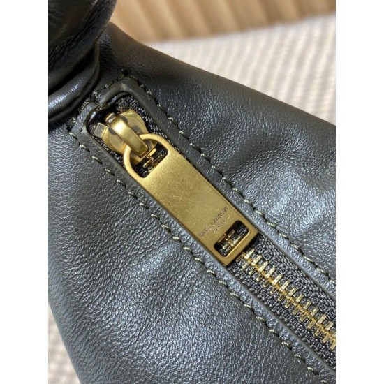 Replica Borsa a tracolla hobo Amalia YSL Saint Laurent cachi scuro Imitazione