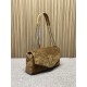 Replica Perfetta Borsa a mano grande Calypso Envelope YSL Saint Laurent scamosciata marrone Imitazioni Outlet Italia