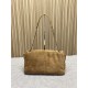 Replica Perfetta Borsa a mano grande Calypso Envelope YSL Saint Laurent scamosciata marrone Imitazioni Outlet Italia