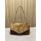 Replica Perfetta Borsa a mano grande Calypso Envelope YSL Saint Laurent scamosciata marrone Imitazioni Outlet Italia