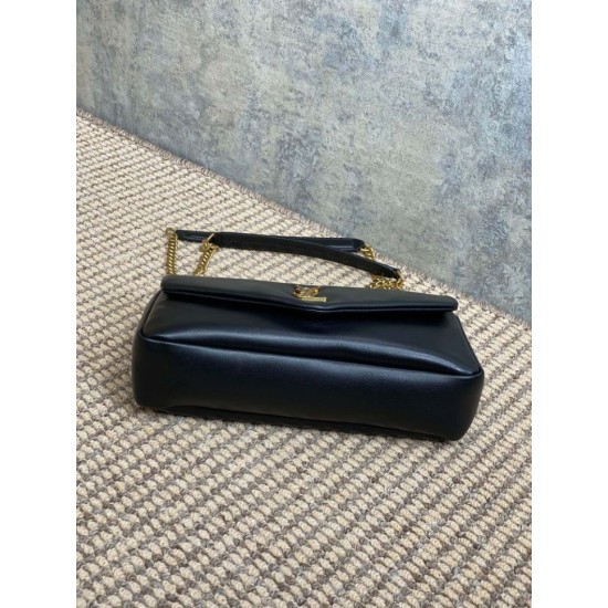 Replica Perfetta Borsa Hobo Calypso piccola YSL Saint Laurent Nera Imitazioni Outlet Italia