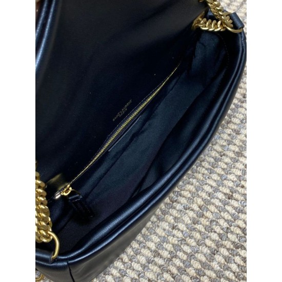 Replica Perfetta Borsa Hobo Calypso piccola YSL Saint Laurent Nera Imitazioni Outlet Italia