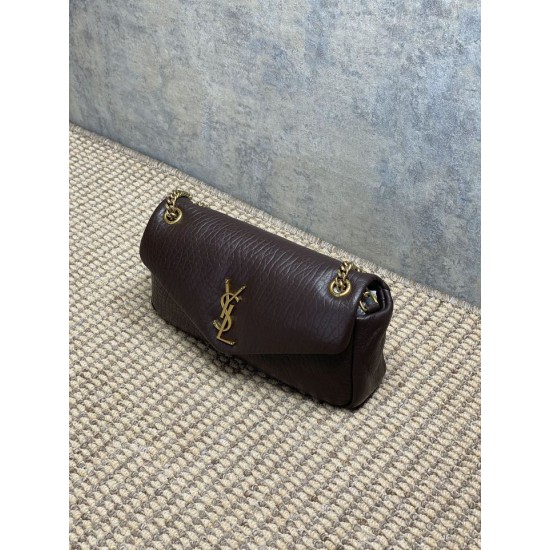 Replica Perfetta Borsa Hobo Calypso piccola YSL Saint Laurent Borgogna Imitazioni Outlet Italia