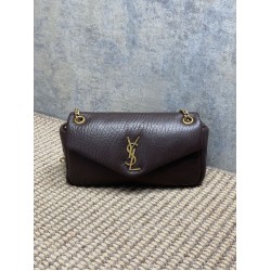Replica Perfetta Borsa Hobo Calypso piccola YSL Saint Laurent Borgogna Imitazioni Outlet Italia