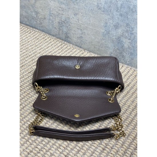 Replica Perfetta Borsa Hobo Calypso piccola YSL Saint Laurent Borgogna Imitazioni Outlet Italia