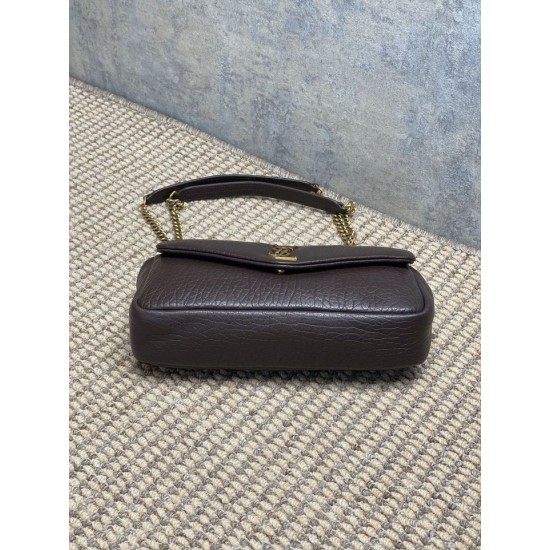 Replica Perfetta Borsa Hobo Calypso piccola YSL Saint Laurent Borgogna Imitazioni Outlet Italia