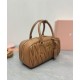 Replica Perfetta Borsa Miu Miu Arcadie Matelasse Nappa Caffè Imitazioni Outlet Italia