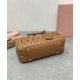 Replica Perfetta Borsa Miu Miu Arcadie Matelasse Nappa Caffè Imitazioni Outlet Italia