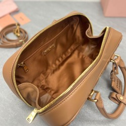 Replica Perfetta Borsa Miu Miu Arcadie Matelasse Nappa Caffè Imitazioni Outlet Italia