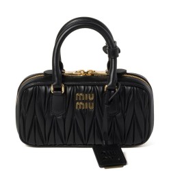Replica Perfetta Borsa Miu Miu Arcadie Matelasse Mini nappa Nero Imitazioni Outlet Italia