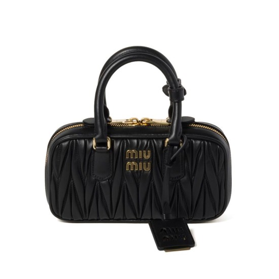 Replica Perfetta Borsa Miu Miu Arcadie Matelasse Mini nappa Nero Imitazioni Outlet Italia