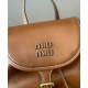 Replica Perfetta Zaino in pelle Miumiu 5BZ042 Marrone Imitazioni Outlet Italia