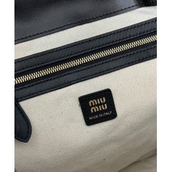 Replica Perfetta Zaino in pelle Miumiu 5BZ042 Nero Imitazioni Outlet Italia