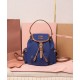 Replica Perfetta Zaino in tela Miumiu 5BZ043 blu Imitazioni Outlet Italia