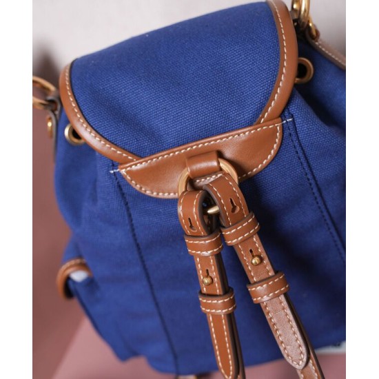 Replica Perfetta Zaino in tela Miumiu 5BZ043 blu Imitazioni Outlet Italia