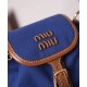 Replica Perfetta Zaino in tela Miumiu 5BZ043 blu Imitazioni Outlet Italia