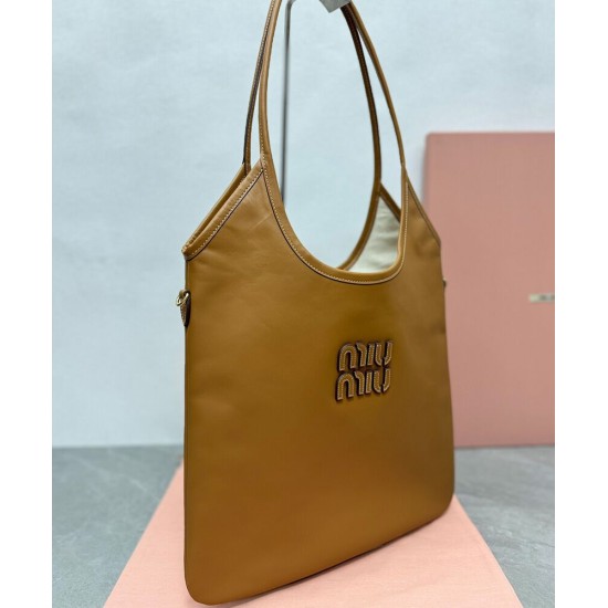 Replica Perfetta Borsa tote Miumiu IVY 5BG231 Marrone Imitazioni Outlet Italia
