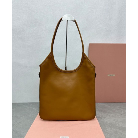 Replica Perfetta Borsa tote Miumiu IVY 5BG231 Marrone Imitazioni Outlet Italia