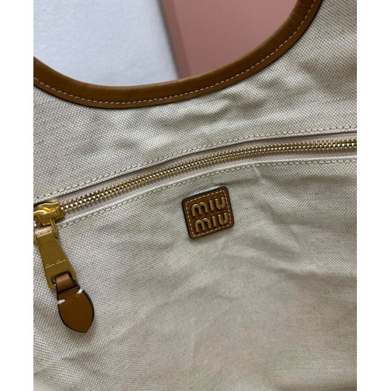 Replica Perfetta Borsa tote Miumiu IVY 5BG231 Marrone Imitazioni Outlet Italia