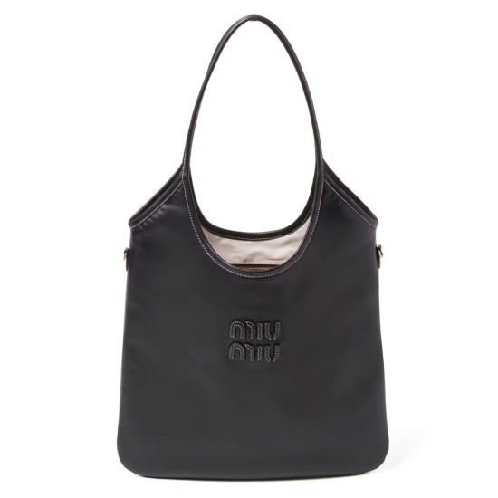 Replica Perfetta Borsa tote Miu Miu IVY 5BG231 Nero Imitazioni Outlet Italia