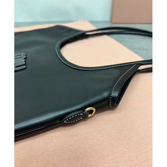 Replica Perfetta Borsa tote Miu Miu IVY 5BG231 Nero Imitazioni Outlet Italia
