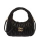 Replica Perfetta Borsa hobo mini Miu Miu Wander Matelasse Nero Imitazioni Outlet Italia