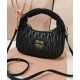 Replica Perfetta Borsa hobo mini Miu Miu Wander Matelasse Nero Imitazioni Outlet Italia