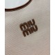 Replica Perfetta Borsa a tracolla in tela Miumiu IVY 5BG231 caffè Imitazioni Outlet Italia