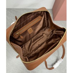 Replica Perfetta Borsa a mano Beau Miu miu 5BB117 Marrone Imitazioni Outlet Italia
