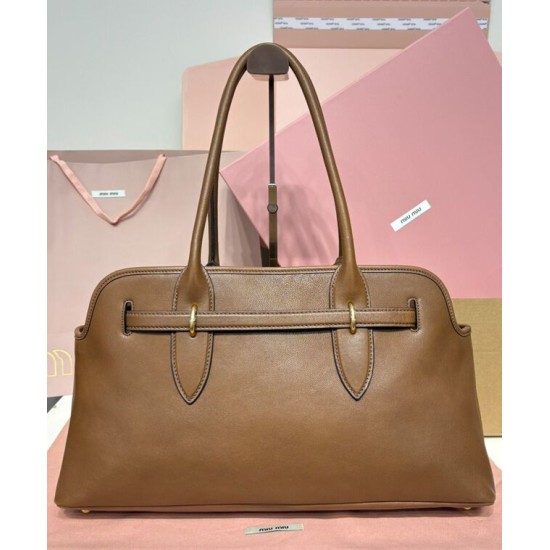 Premium Replica Borsa Miumiu Adventure Nappa 5BG310 Marrone False Online Replica Perfetta Borsa Miumiu Adventure Nappa 5BG310 Marrone Imitazioni Outlet Italia