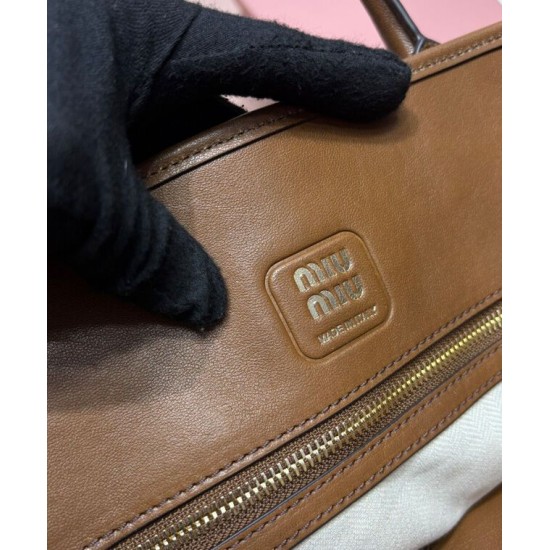 Premium Replica Borsa Miumiu Adventure Nappa 5BG310 Marrone False Online Replica Perfetta Borsa Miumiu Adventure Nappa 5BG310 Marrone Imitazioni Outlet Italia