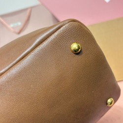 Replica Perfetta Borsa Miumiu Adventure Nappa 5BG310 Marrone Imitazioni Outlet Italia