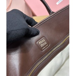 Premium Replica Borsa Miumiu Adventure Nappa 5BG310 Caffè False Online Replica Perfetta Borsa Miumiu Adventure Nappa 5BG310 Caffè Imitazioni Outlet Italia
