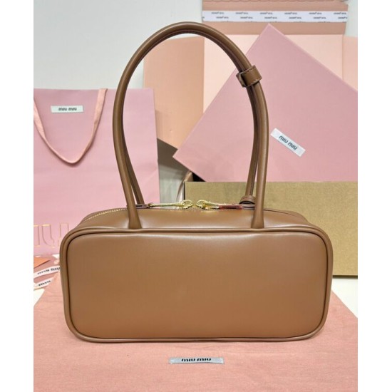 Replica Perfetta Borsa tote Miumiu Beau 5BB173 Caffè Imitazioni Outlet Italia