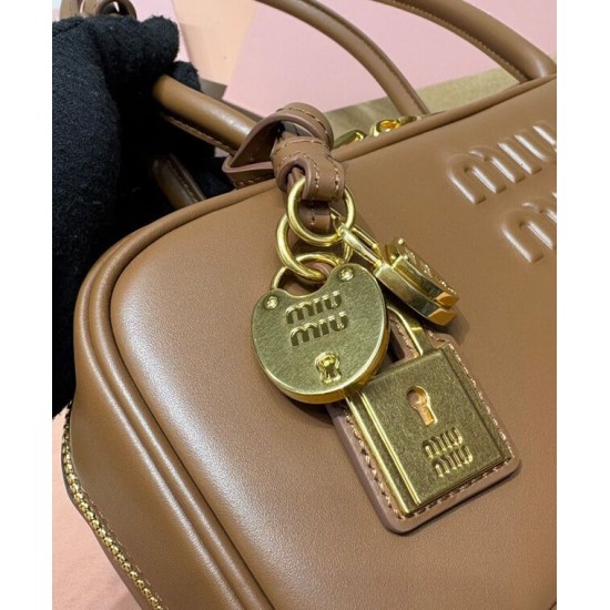 Replica Perfetta Borsa tote Miumiu Beau 5BB173 Caffè Imitazioni Outlet Italia