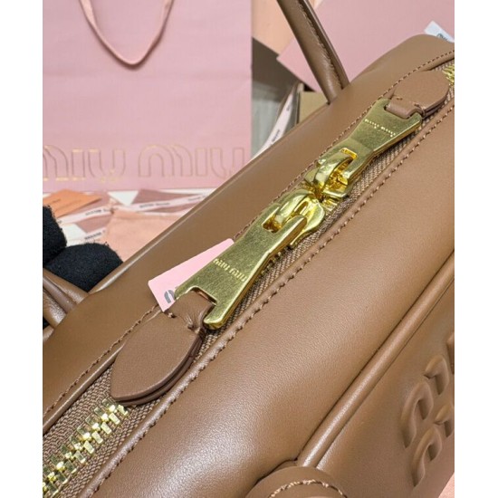 Replica Perfetta Borsa tote Miumiu Beau 5BB173 Caffè Imitazioni Outlet Italia