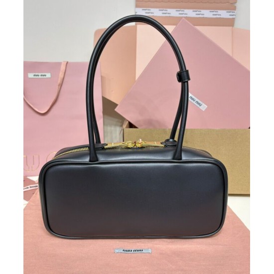 Replica Perfetta Borsa tote Miumiu Beau 5BB173 Nero Imitazioni Outlet Italia