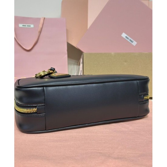 Replica Perfetta Borsa tote Miumiu Beau 5BB173 Nero Imitazioni Outlet Italia