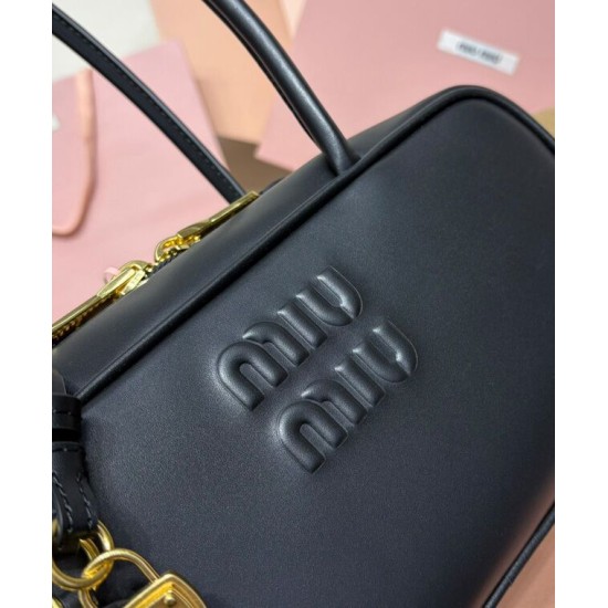 Replica Perfetta Borsa tote Miumiu Beau 5BB173 Nero Imitazioni Outlet Italia