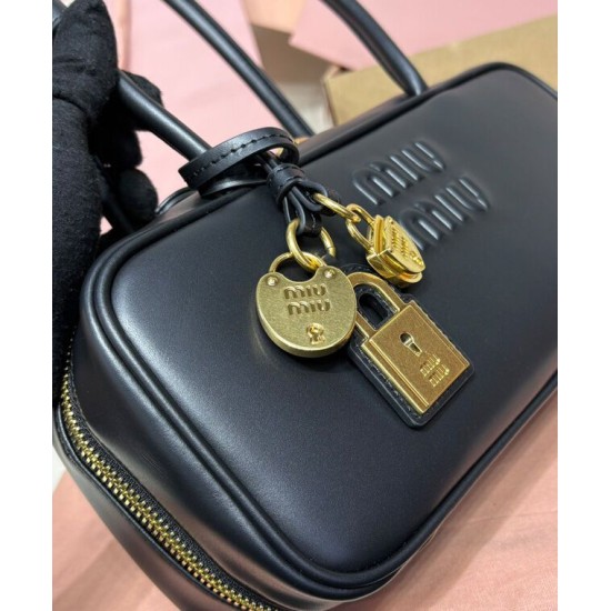 Replica Perfetta Borsa tote Miumiu Beau 5BB173 Nero Imitazioni Outlet Italia